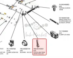 Рычаг транспортного ролика Ricoh Lever:link:transport roller оригинальный D0742652