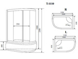 Timo Standart T-1110 P R душевая кабина (110*85*220), шт