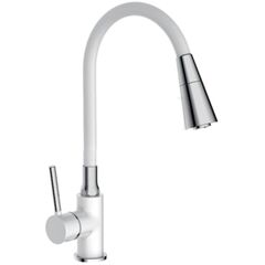 Смеситель для кухни, Frap, гибк излив, с картриджем, бел, F4044-8
