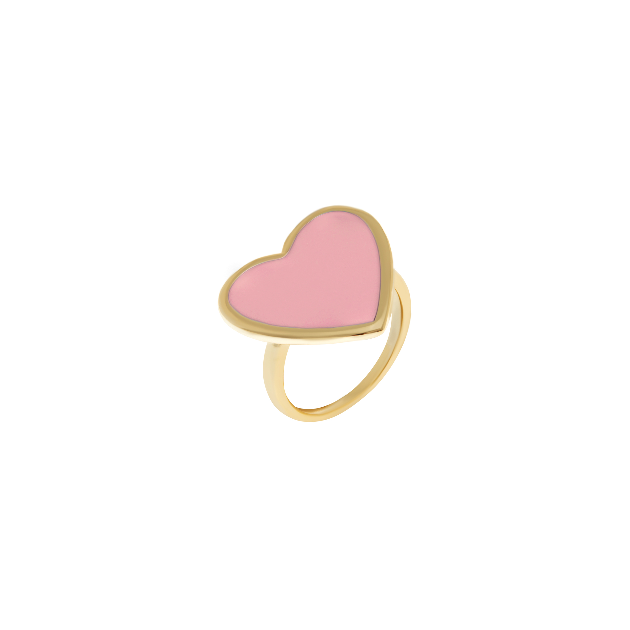 DÉJÀ VU Кольцо Pink Enamel Heart Ring