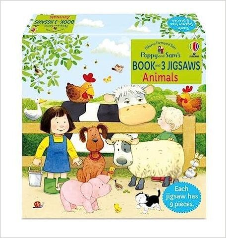 Usborne Book And 3 Jigsaws/Poppy and Sam Animals