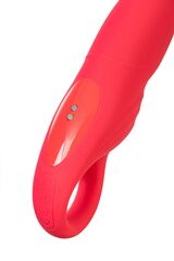 Розовый вибратор для точки G с двигающейся головкой Carnation - 19 см. - 