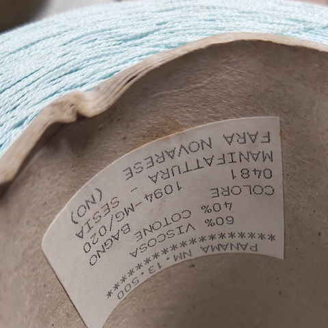 Хлопок с вискозой SESIA PANAMA 1350 разбеленная бирюза