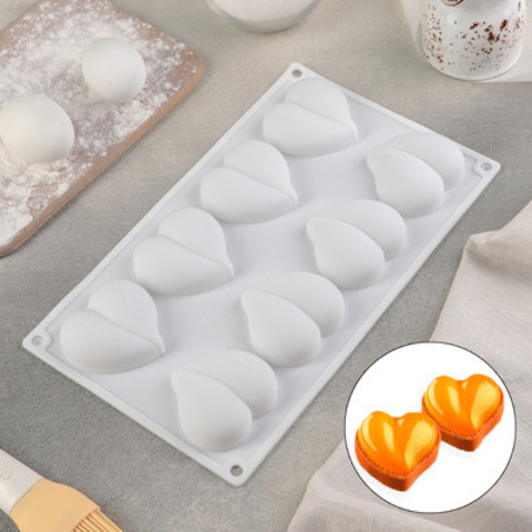 Форма для выпечки и муссовых десертов 8 ячеек 29,5x17,2x2 см 