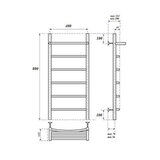 Полотенцесушитель электрический Point PN04148PE П5 400x800 с полкой левый/правый, хром