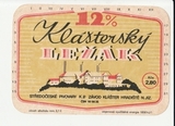 K15278 ЧССР Чехословакия Пивная этикетка KLASTERSKY lezak