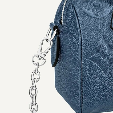 Сумка Louis Vuitton Speedy 20 с плечевым ремнем темно-синий