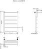 Aquanet 282048 Полотенцесушитель Romeo электрический с полкой 80х50 Aquanet, Тэн слева (282048)
