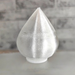 Плафон сферический конус на резьбе/ D4cм, H5см. Пластик