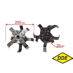 Нож для культиватора DDE BK-450 Хоббит, комплект в сборе