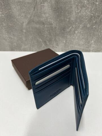 Бумажник Bottega Veneta Intrecciato синий