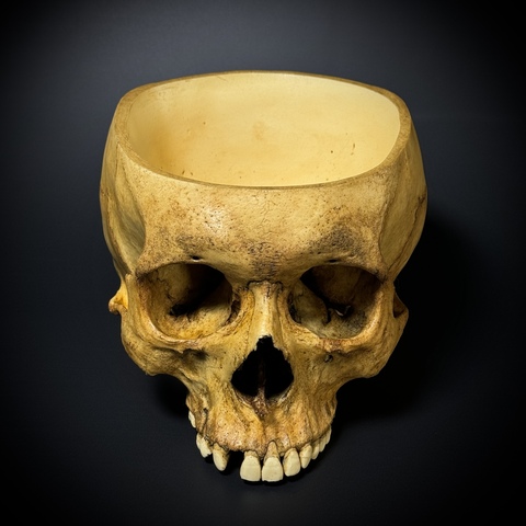 Череп чаша - вазон