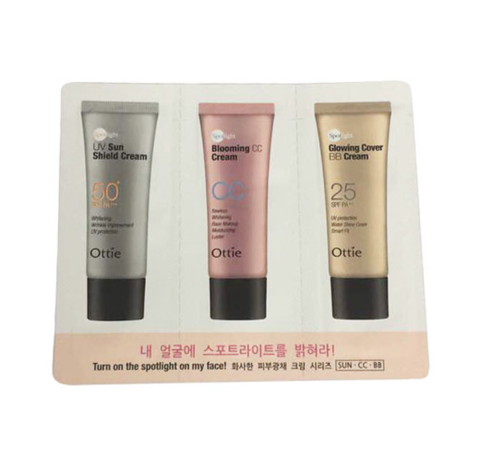 Ottie, Pouchs Glowing Cover BB Cream+CC Cream+UV Sun Shield Cream