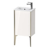 Duravit XViu Тумба подвесная 594x410x290мм, для раковины #072343, 1 дверь, (петли справа), цвет: белый глянцевый/champagne matt XV4480RB122