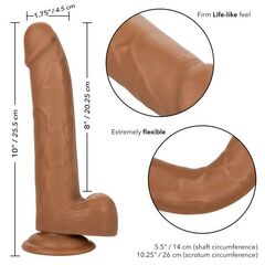 Коричневый фаллоимитатор Size Queen 6