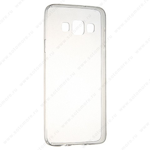 Накладка силиконовая ультра-тонкая для Samsung Galaxy A3 A300 2015 черная (прозрачная)