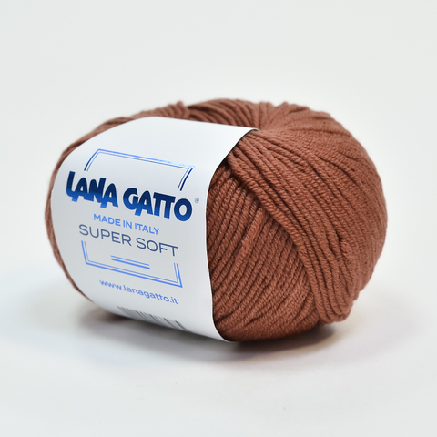 Пряжа Lana Gatto Super Soft 13737 кирпичный (уп.10 мотков)