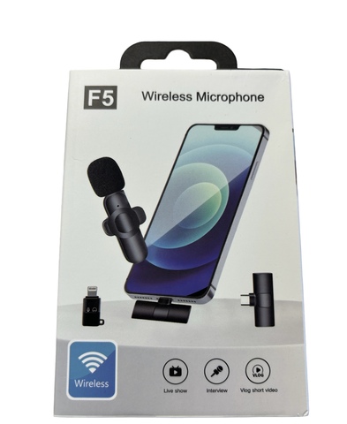Микрофон петличный беспроводной для iOS и Android F5