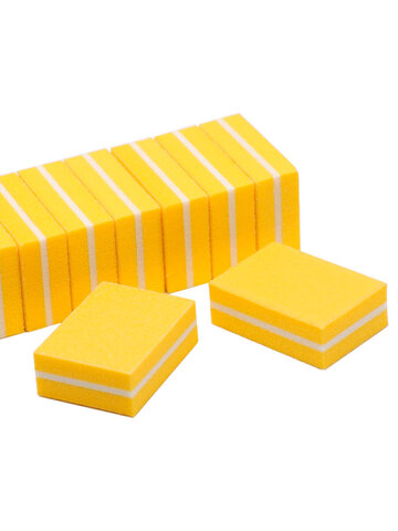 RuNail  Баф мини (универсальный, желтый, 100/180), 14 шт