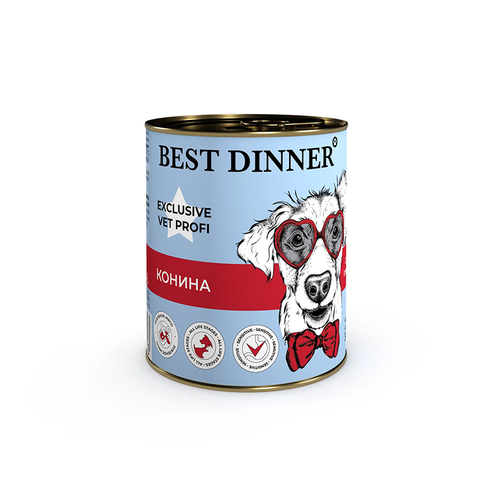Влажный корм Best Dinner GastroIntestinal Конина 340г для собак с 6 мес.с чувств.пищ-ем