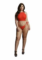 Роскошный комплект Festive Rhinestone Top and Thong со стразами - 