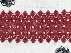 Кружево плетеное ш. 8 см, винный