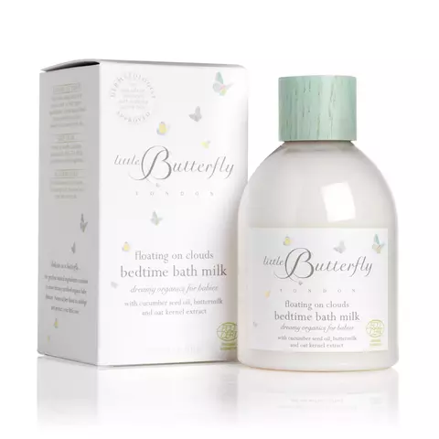 Органическое детское молочко для ванны Little Butterfly Bedtime Bath milk "Сны в облаках" 250 мл