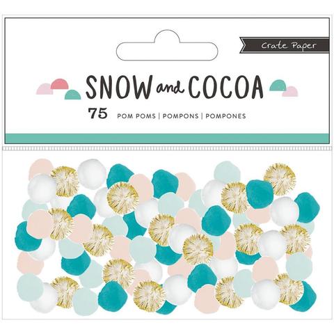 Украшения Pom Poms Snow & Cocoa от Crate Paper -75шт.