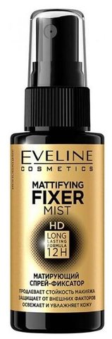 EVELINE Спрей-фиксатор Матирующий для макияжа MATTIFYING FIXER MIST HD 50мл