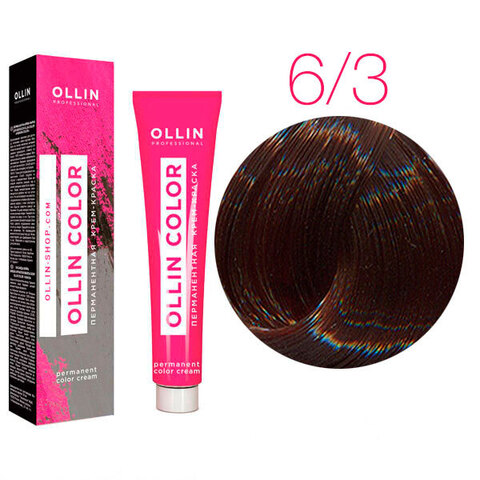 OLLIN Color 6/3 (Темно-русый золотистый) - Перманентная крем-краска для волос