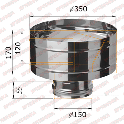 Дефлектор-Д d150мм (430/0,5 мм) Ferrum