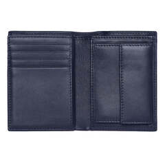 Визитница кожаная с карманом для монет HB Classic Grained, синий