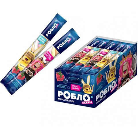 РОБЛОКСЕРЫ ЖЕНЯША,  КОРЖИК MALLOW JOY Маршмеллоу в форме косички 1кор* 12бл*30шт, 12г.