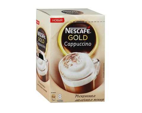 Напиток кофейный Nescafe Gold Cappuccino 8 пак/уп, (Нескафе)