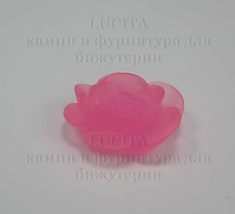 Кабошон акриловый розовый Роза, 18х7 мм ()