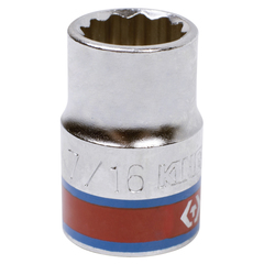 KING TONY (333014S) Головка торцевая стандартная двенадцатигранная 3/8", дюймовая 7/16"