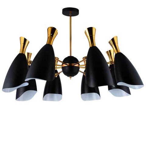 Люстра Duke Round 8 Black