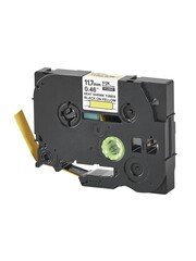 Кассета с лентой S'OK by Sakura Printing HSe-631 для Brother,  черный на желтом, 12мм, 8м , наклейка