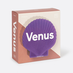 Шкатулка для украшений venus, 12,8х12,6х5 см, фиолетовая