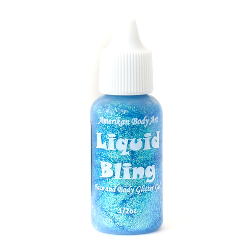 Гель-блестки-линер Liquid bling голубые Glacier Blue 15 ml