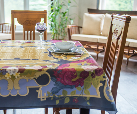 Скатерть 140x140 Blonder Home Expensive синяя