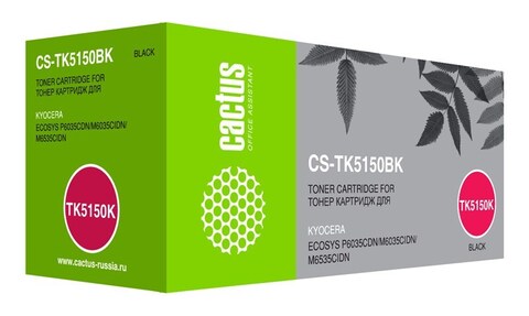 Картридж лазерный Cactus CS-TK5150BK TK-5150BK черный (12000стр.) для Kyocera Ecosys M6035cidn/P6035cdn
