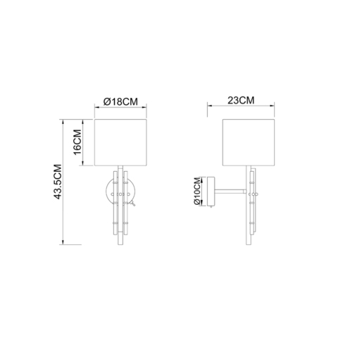 Настенный светильник Arte Lamp TAYGETA A4097AP-1CC