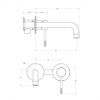 Cezares RELAX-BLI2-1-GM-W0 RELAX-BLI2-1-GM-W0 Смеситель для раковины встраиваемый с внутренней частью, без донного клапана, оружейная сталь