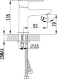 Смеситель для умывальника LEMARK BASIS LM3606C