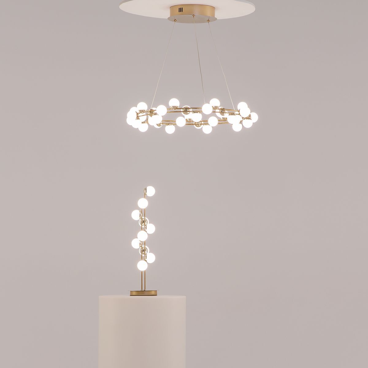 Подвесная светодиодная люстра Maytoni Tessara MOD081PL-L50G3K