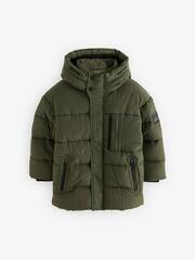 Куртка утепленная с капюшоном для мальчика Next 414-113, Хаки