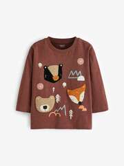 Лонгслив для мальчика Next 631-734, Коричневый