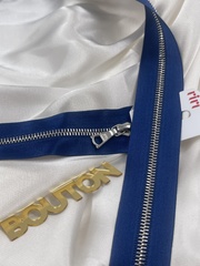 Молния Riri на атласной тесьме, серебристая , 4мм цвет 9603