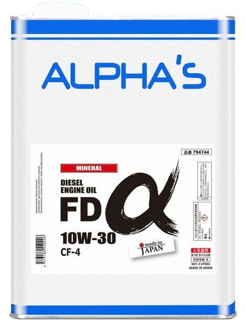 Масло моторное ALPHA'S 794744 10W-30 FD CF/CF4 4L
